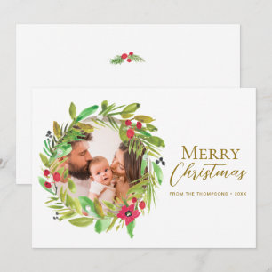 Cartes Pour Fêtes Annuelles Boho Wimsst Merry Christmas Family Photo
