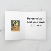 Cartes Pour Fêtes Annuelles Boho Witchoman Astride A Besom Vector Art (Intérieur)