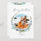 Cartes Pour Fêtes Annuelles Boho Wreath Joyeux Noël Design moderne (Devant / Derrière)