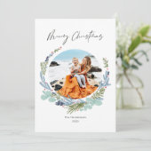 Cartes Pour Fêtes Annuelles Boho Wreath Joyeux Noël Design moderne (Debout devant)