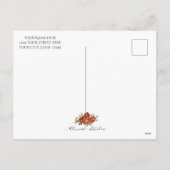 Cartes Pour Fêtes Annuelles Bois de Noël Antlers Rouge Plaid (Dos)