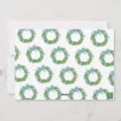 Cartes Pour Fêtes Annuelles Bois de Noël bleu Boxwood Wreath (Dos)