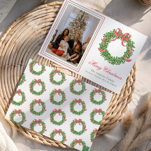 Cartes Pour Fêtes Annuelles Bois de Noël en Bois rouge - photo