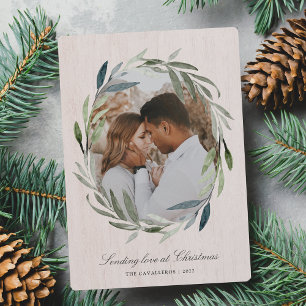 Cartes Pour Fêtes Annuelles Bois d'hiver   Aquarelle photo botanique