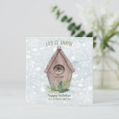 Cartes Pour Fêtes Annuelles Bois d'hiver rustique | Laisser Enneiger (Debout devant)