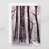 CARTES POUR FÊTES ANNUELLES BOIS FORESTIER NEIGE HIVER SCÉNARIO (Devant / Derrière)