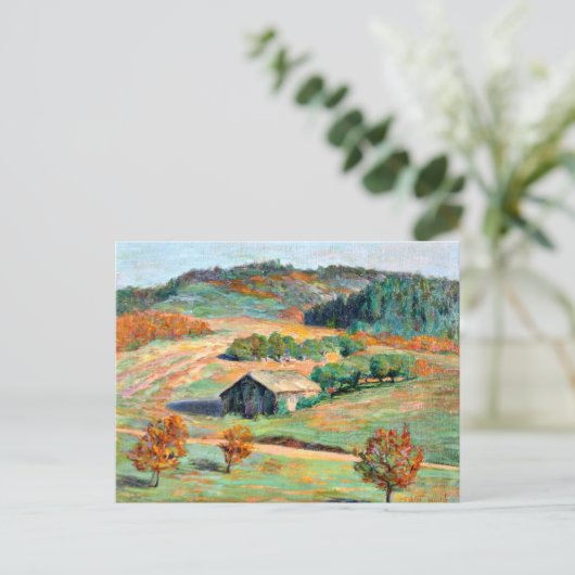 Cartes Pour Fêtes Annuelles Bois - Paysage de l'automne (Debout devant)