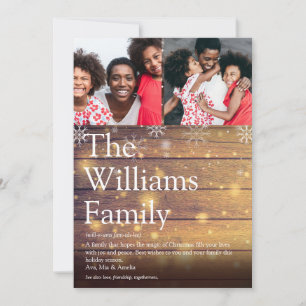 Cartes Pour Fêtes Annuelles Bois rustique Définition de la famille de photos N