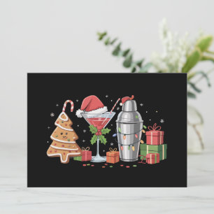Cartes Pour Fêtes Annuelles Boisson de Noël Cocktail Espresso Martini Fête