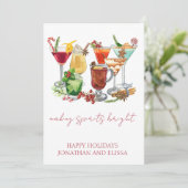 Cartes Pour Fêtes Annuelles Boisson de Noël pour égayer les esprits  (Debout devant)
