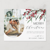 Cartes Pour Fêtes Annuelles Boisson d'hiver Script Christmas One Photo Arche (Devant)