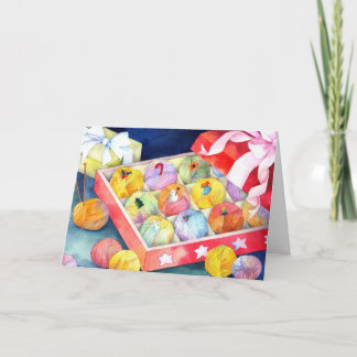 Cartes Pour Fêtes Annuelles Boîte à cadeau de Noël colorée à balle en fil de N