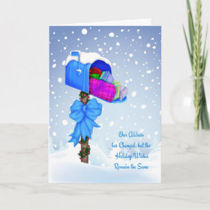 Cartes Pour Fêtes Annuelles Boîte aux lettres de vacances, changement d'adress