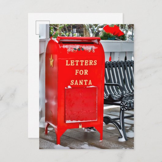Cartes Pour Fêtes Annuelles Boîte aux lettres pour le Père Noël (Devant / Derrière)