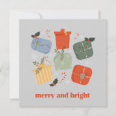 Cartes Pour Fêtes Annuelles Boîte cadeau de Noël joyeux et lumineux (Devant)