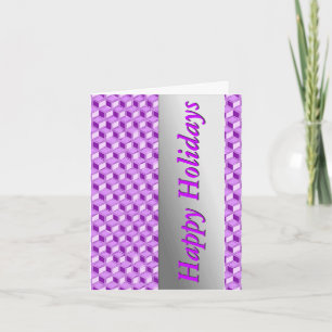 Cartes Pour Fêtes Annuelles Boîtes Chrome 3-d - violet violet