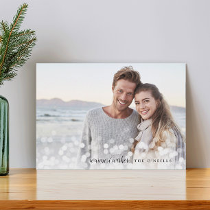 Cartes Pour Fêtes Annuelles Bokeh Flare Photo des souhaits les plus chauds