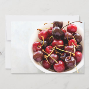 Cartes Pour Fêtes Annuelles bol de cerises