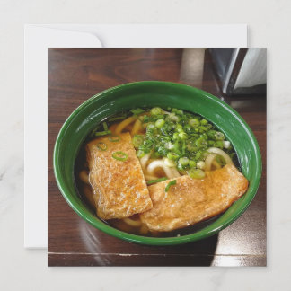 Cartes Pour Fêtes Annuelles Bol de soupe japonaise aux nouilles Udon Kitsune