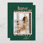 Cartes Pour Fêtes Annuelles Bold Ayez-vous un joyeux petit Noël photo (Devant / Derrière)