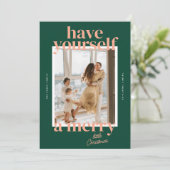 Cartes Pour Fêtes Annuelles Bold Ayez-vous un joyeux petit Noël photo (Debout devant)