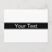 Cartes Pour Fêtes Annuelles Bold Black & White Stripe Editable Text (Devant)