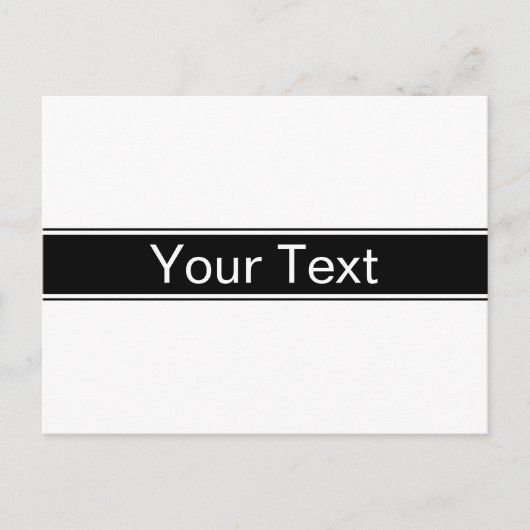 Cartes Pour Fêtes Annuelles Bold Black & White Stripe Editable Text (Devant)