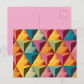 Cartes Pour Fêtes Annuelles Bold Geometric Triangle Pattern  (Devant / Derrière)