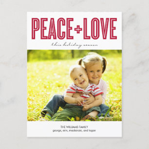 Cartes Pour Fêtes Annuelles BOLD Holiday Photo Cards Postcard