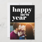 Cartes Pour Fêtes Annuelles Bold Joyeux Nouvel An 5-Photo (Devant)