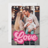 Cartes Pour Fêtes Annuelles Bold Love Script Magenta Photo Saint Valentin (Devant)