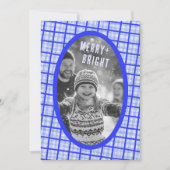 Cartes Pour Fêtes Annuelles Bold Plaid Gingham Christmas Custom Photo Collage (Devant)