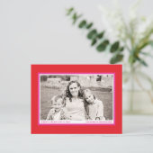 Cartes Pour Fêtes Annuelles Bold Red Frame Famille Saint Valentin (Debout devant)