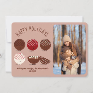 Cartes Pour Fêtes Annuelles Bombe au chocolat chaud Joyeuses vacances photo
