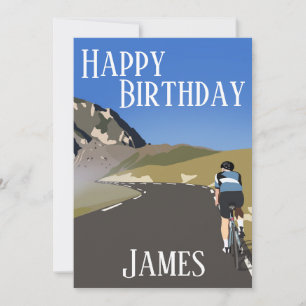 Cartes Pour Fêtes Annuelles Bon anniversaire vélo de route, Col du tourmalet