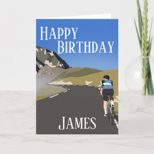Cartes Pour Fêtes Annuelles Bon anniversaire vélo de route, Col du tourmalet