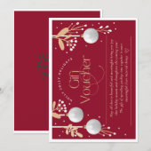 Cartes Pour Fêtes Annuelles Bon cadeau de vacances (Devant / Derrière)