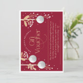 Cartes Pour Fêtes Annuelles Bon cadeau de vacances (Debout devant)