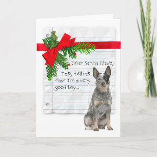 Cartes Pour Fêtes Annuelles Bon Chien Bouvier Australien Noël