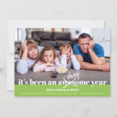 Cartes Pour Fêtes Annuelles Bon Nouvel An Gras Moderne Simple Funky Photo Vert (Devant)