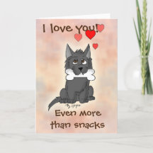 Bon Snack Cairn Terrier Dog Valentine's Day Card