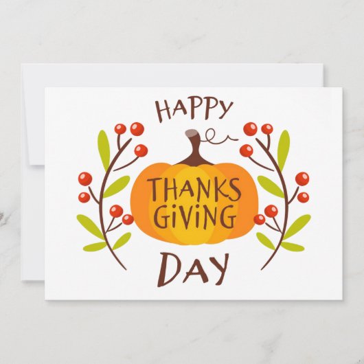 Cartes Pour Fêtes Annuelles Bon thanksgiving (Devant)