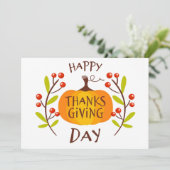 Cartes Pour Fêtes Annuelles Bon thanksgiving (Debout devant)
