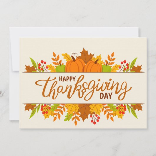 Cartes Pour Fêtes Annuelles Bon thanksgiving (Devant)
