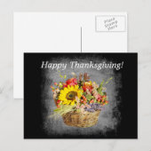 CARTES POUR FÊTES ANNUELLES BON THANKSGIVING ! (Devant / Derrière)