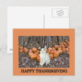 Cartes Pour Fêtes Annuelles Bon thanksgiving (Devant / Derrière)