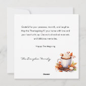 Cartes Pour Fêtes Annuelles bon thanksgiving (Dos)