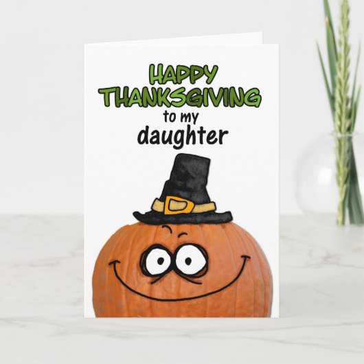 Cartes Pour Fêtes Annuelles Bon thanksgiving à ma fille (Devant)
