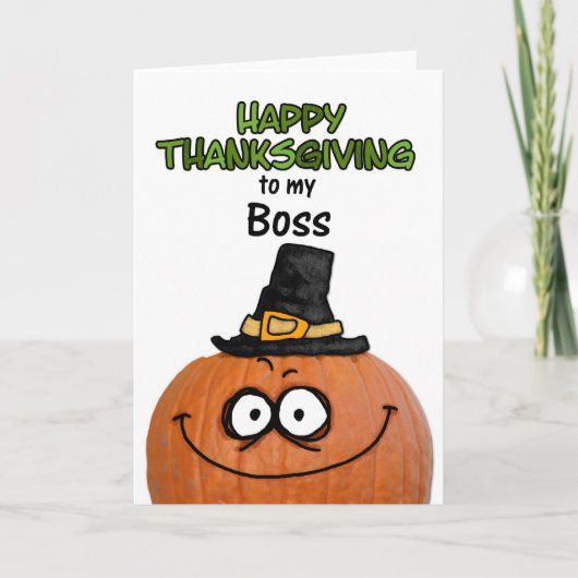 Cartes Pour Fêtes Annuelles Bon thanksgiving à mon patron (Devant)
