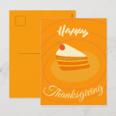 Cartes Pour Fêtes Annuelles Bon thanksgiving à tarte Citrouille (Devant / Derrière)